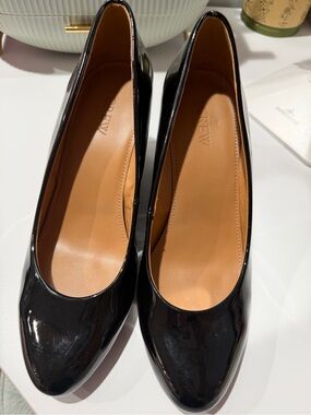 J Crew Black Wedge Heels